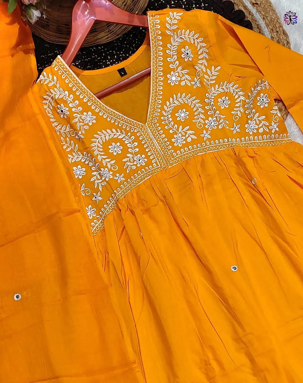 KF Premium Cotton Kalaai Embroidery Kurti With Bottom Dupatta Orders In India